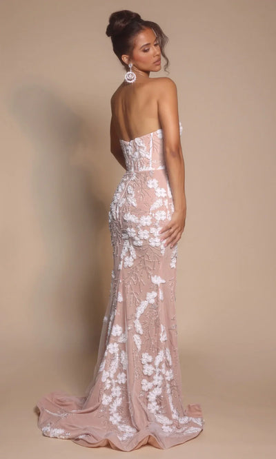 Portia and Scarlett PS26074 - Sweetheart Floral Accent Fitted Gown Prom Dresses