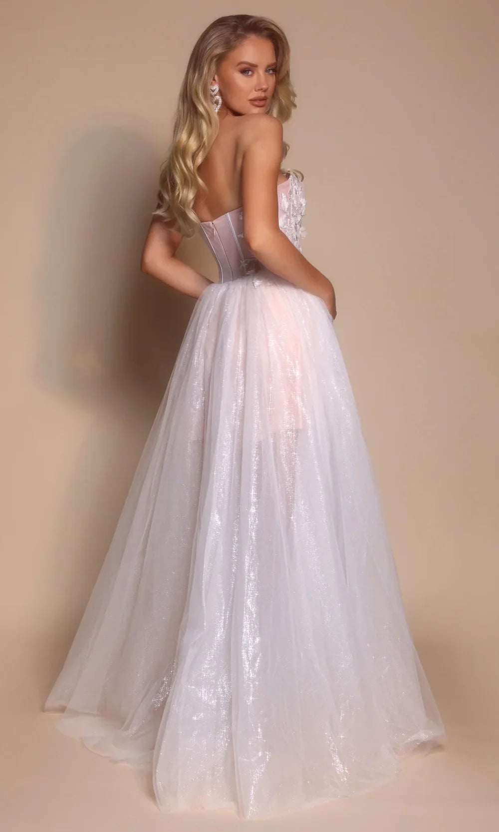 Portia and Scarlett PS26078 - Floral Applique Sweetheart Long Dress Prom Dresses