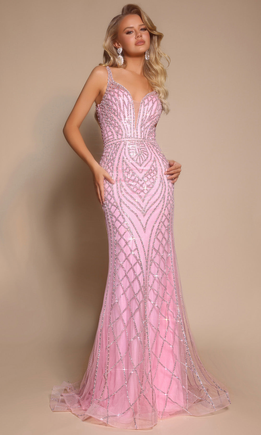 Portia and Scarlett PS26089 - Fitted Bodice Sleeveless Long Gown Prom Dresses