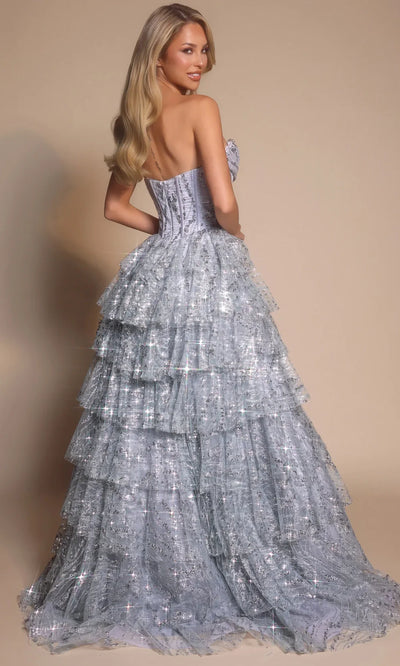 Portia and Scarlett PS26099 - Embellished Tiered Ruffle Ballgown Prom Dresses