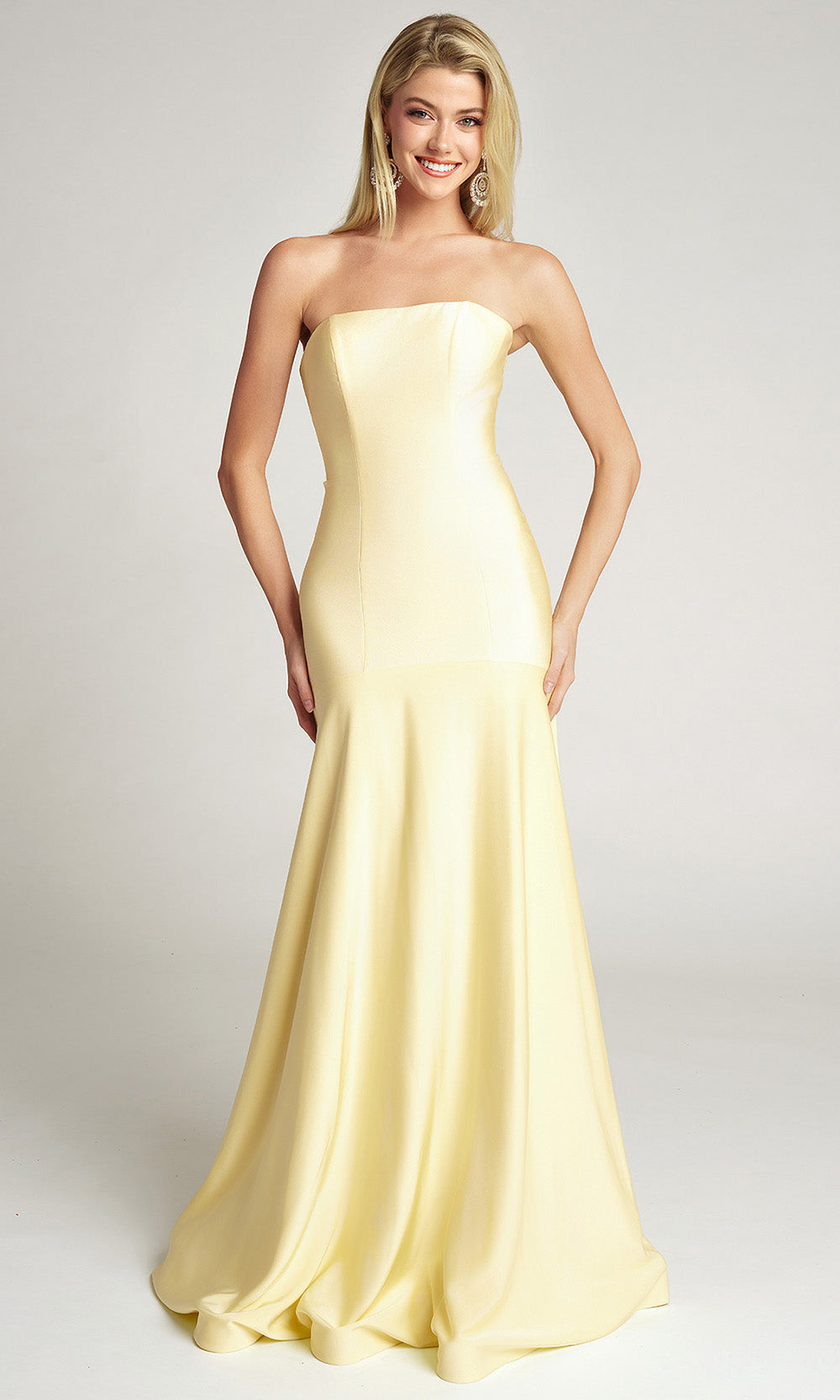 Portia and Scarlett PS26101 - Drop Waist Mermaid Prom Gown Prom Dresses in Yellow