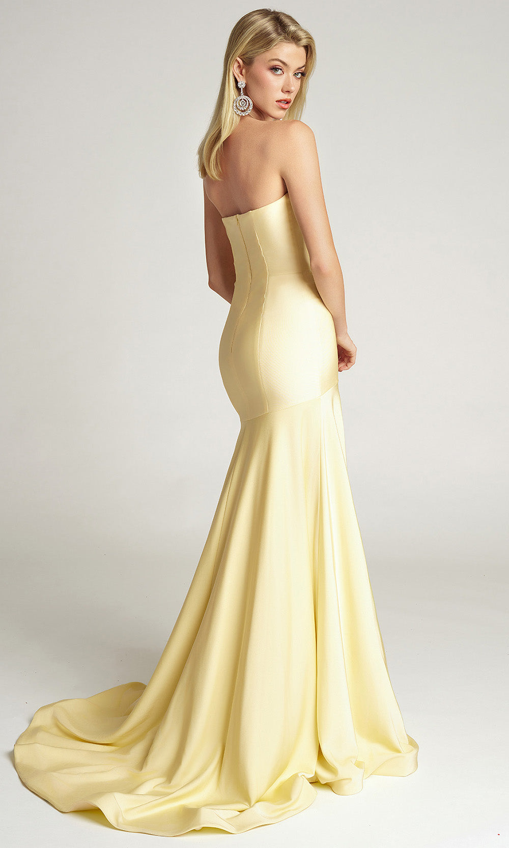 Portia and Scarlett PS26101 - Drop Waist Mermaid Prom Gown Prom Dresses in Yellow