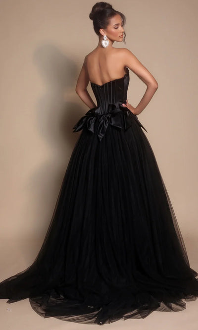 Portia and Scarlett PS26102 - Bow Accent Layered Ballgown Ball Gowns