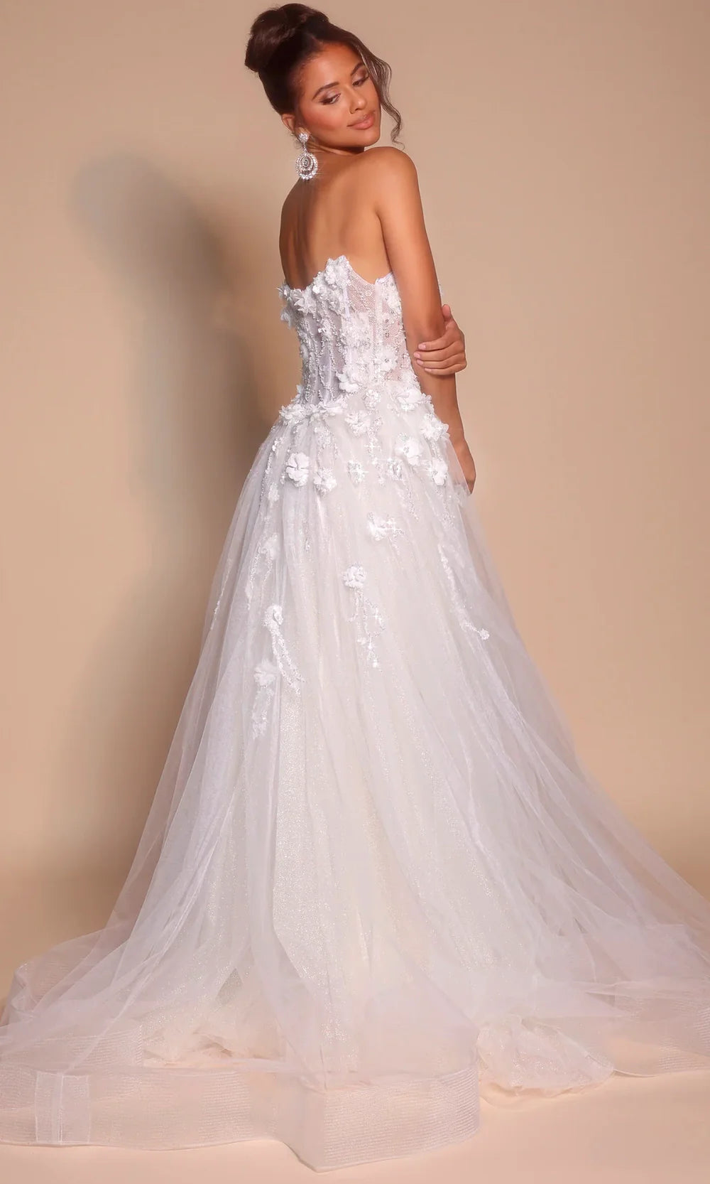 Portia and Scarlett PS26137 - Sweetheart Basque Gown with Florals Wedding Dresses