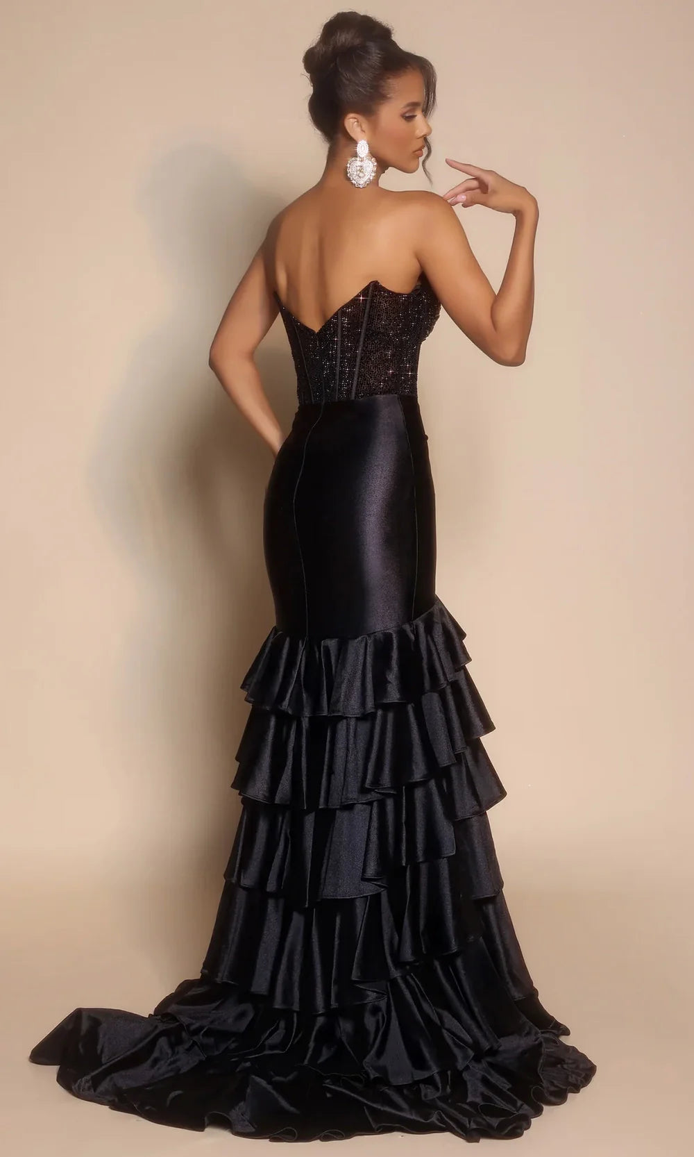 Portia and Scarlett PS26141 - Tiered Ruffle Sweetheart Prom Gown Prom Dresses