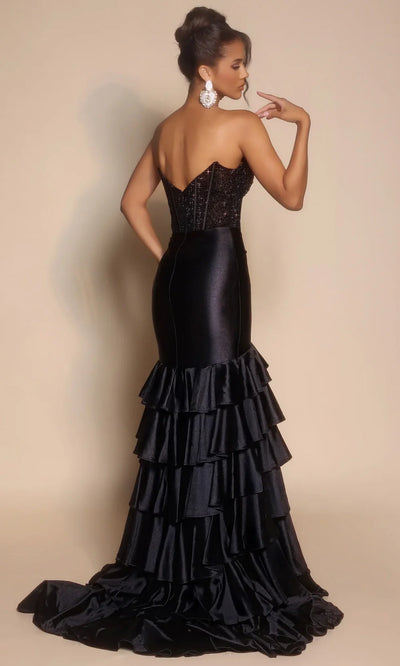 Portia and Scarlett PS26141 - Tiered Ruffle Sweetheart Prom Gown Prom Dresses