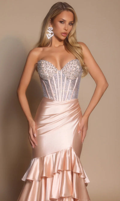 Portia and Scarlett PS26141 - Tiered Ruffle Sweetheart Prom Gown Prom Dresses