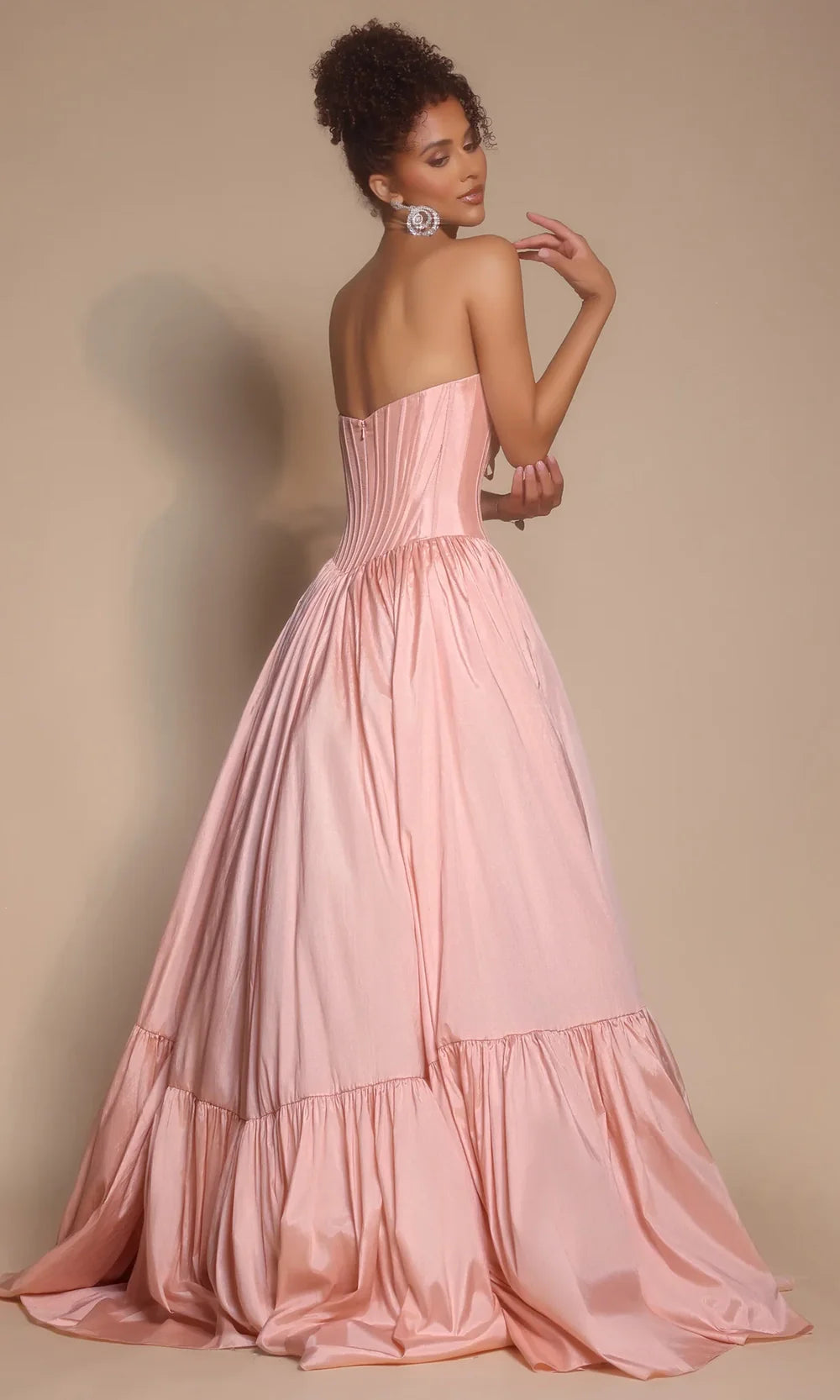 Portia and Scarlett PS26148 - Bow Accent Strapless Tiered Gown Ball Gowns