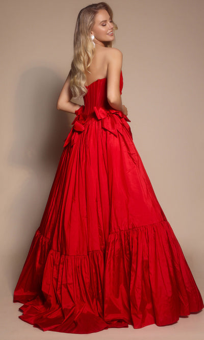 Portia and Scarlett PS26148 - Bow Accent Strapless Tiered Gown Ball Gowns