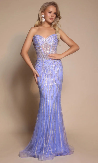 Portia and Scarlett PS26156 - Sparkle Sweetheart Gown With Basque Waist Prom Dresses