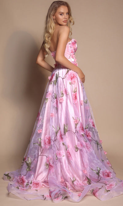 Portia and Scarlett PS26180 - Sweetheart Corset Floral Embellished Gown Prom Dresses