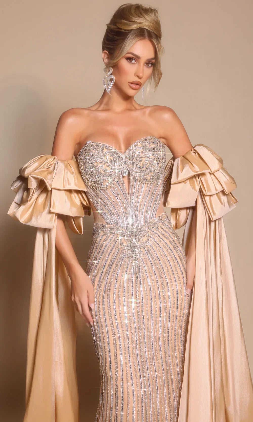 Portia and Scarlett PS26195 - Sheath Skirt Strapless Long Gown Pageant Dresses