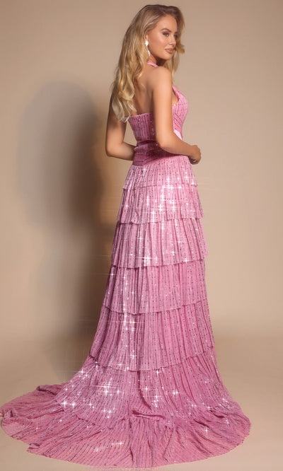 Portia and Scarlett PS26198 - Sleeveless A-Line Gown With Tiered Detail Prom Dresses