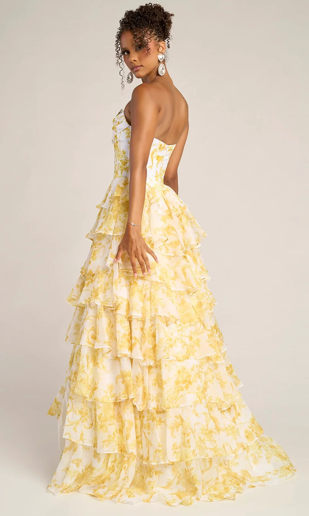 Portia and Scarlett PS26210 - Sweetheart Ruffle Gown With Beaded Bust Prom Dresses