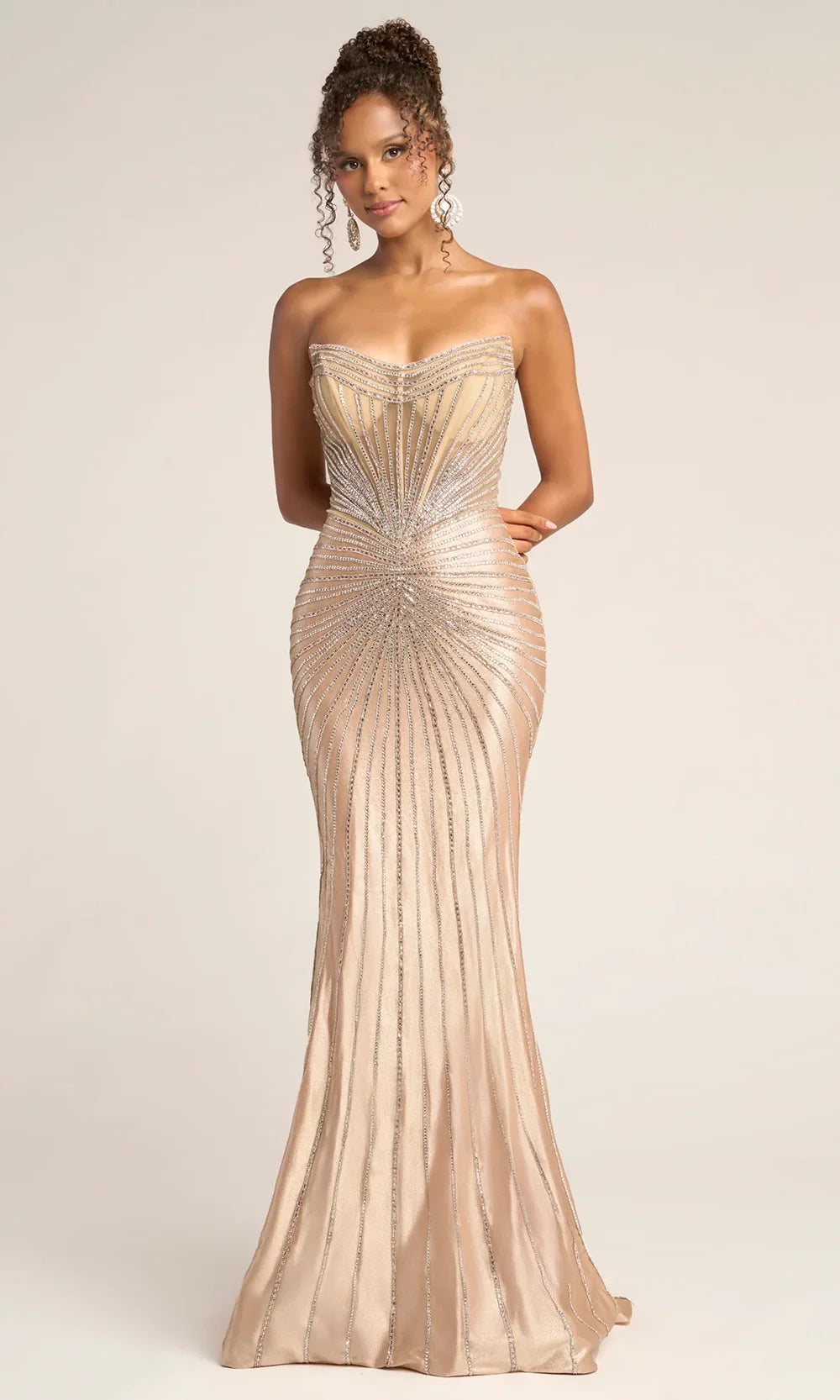 Portia and Scarlett PS26250 - Illusion Corset Sheath Prom Gown Prom Dresses