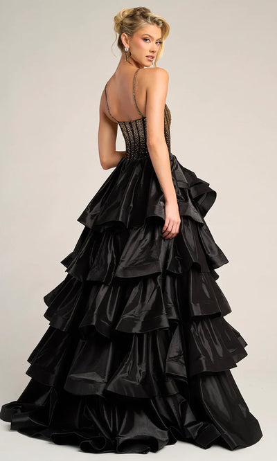 Portia and Scarlett PS26253 - Sleeveless Ruffle Tiered Gown Prom Dresses