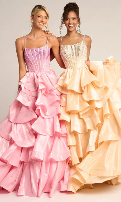 Portia and Scarlett PS26253 - Sleeveless Ruffle Tiered Gown Prom Dresses