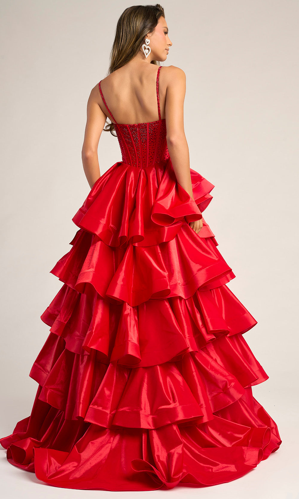Portia and Scarlett PS26253 - Sleeveless Ruffle Tiered Gown Prom Dresses