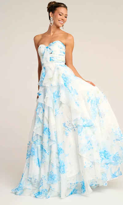 Portia and Scarlett PS26254 - Printed Sweetheart A-Line Gown Prom Dresses