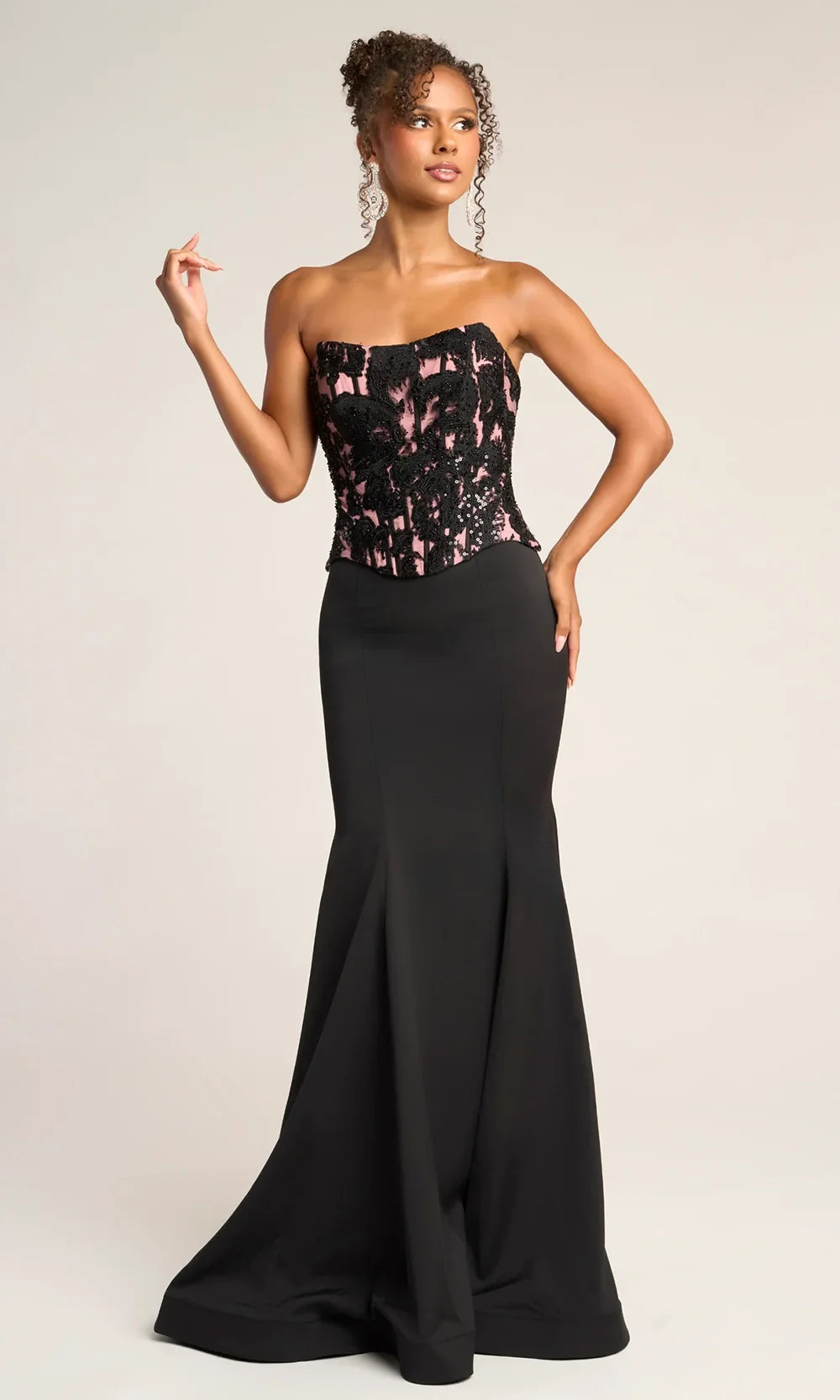 Portia and Scarlett PS26301E - Trumpet Skirt Strapless Corset Dress Prom Dresses