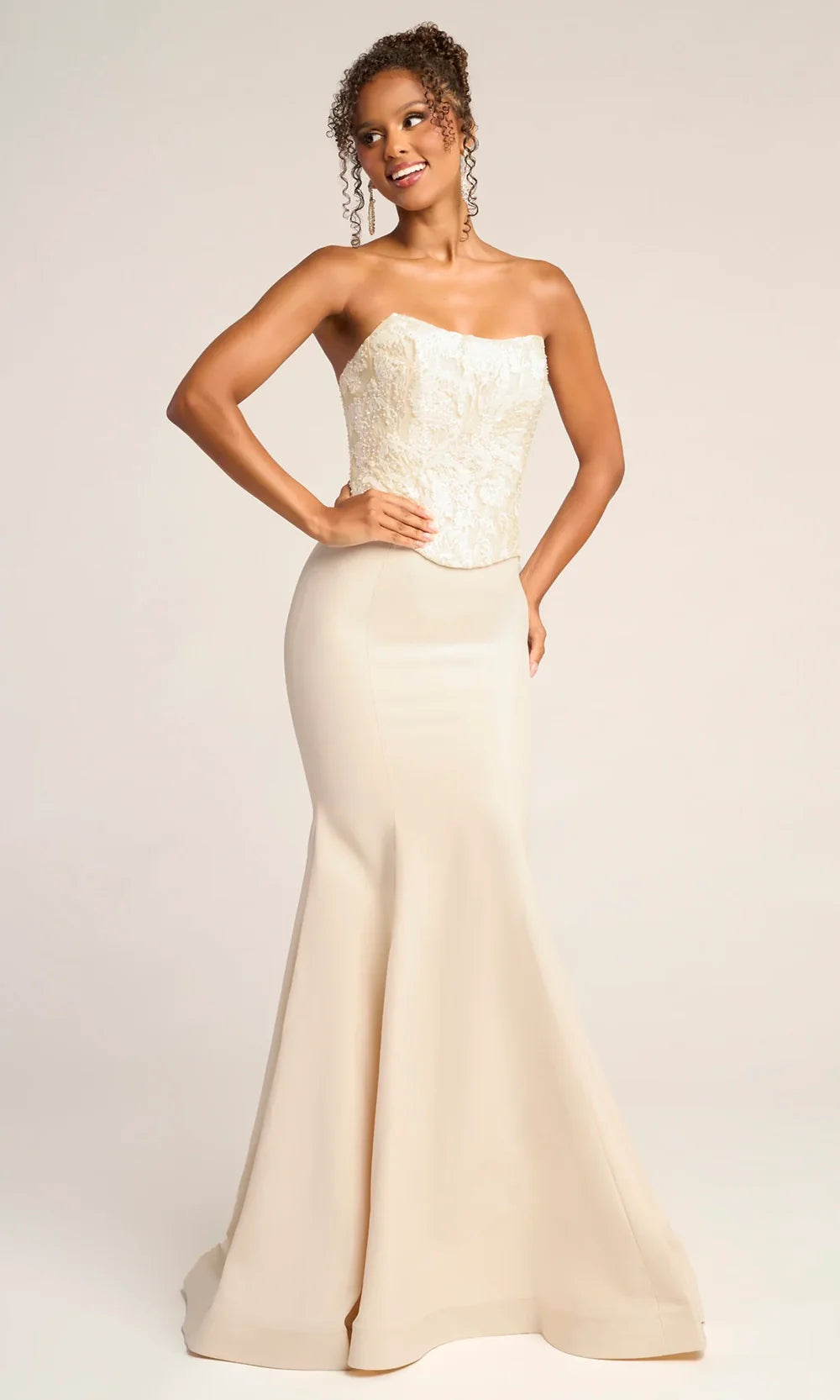 Portia and Scarlett PS26301E - Trumpet Skirt Strapless Corset Dress Prom Dresses