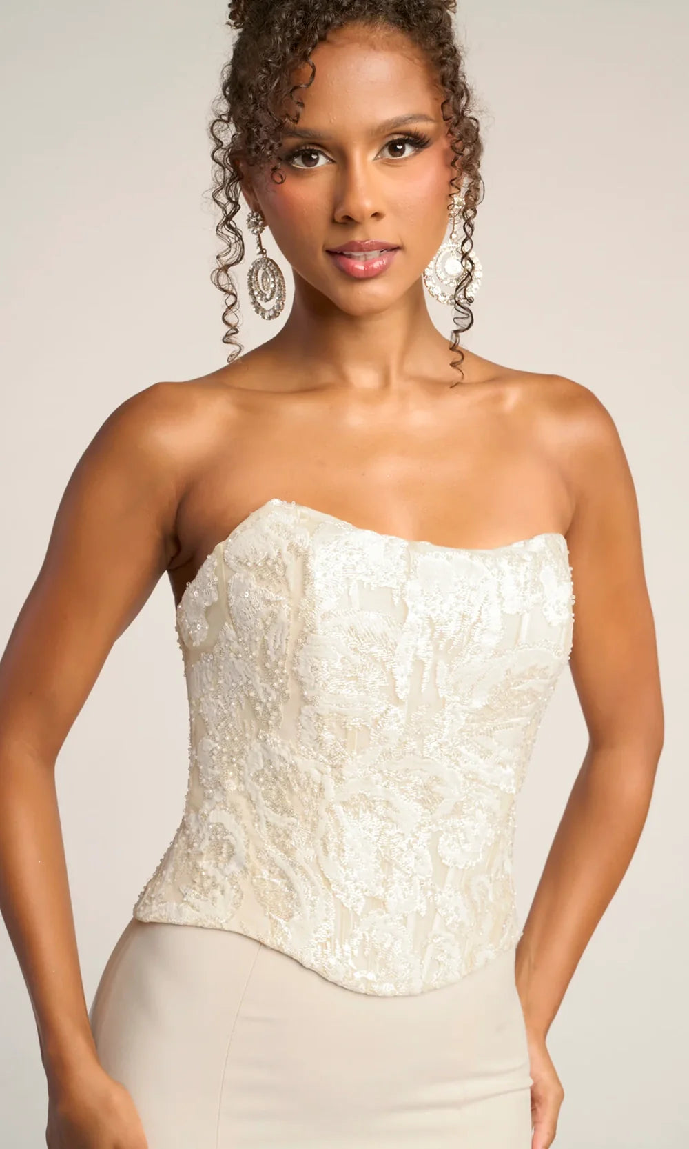Portia and Scarlett PS26301E - Trumpet Skirt Strapless Corset Dress Prom Dresses