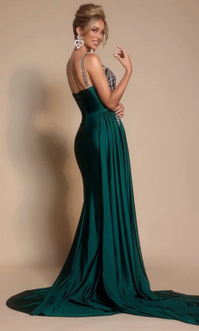 Portia and Scarlett PS26304E - Sweetheart High Slit Dress With Side Drape Prom Dresses