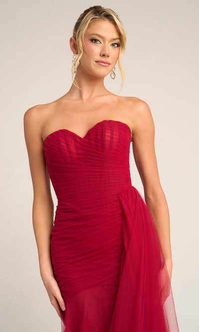 Portia and Scarlett PS26307E - Sheer Drape Strapless Evening Dress Prom Dresses