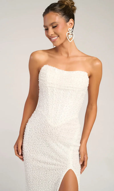 Portia and Scarlett PS26309E - Strapless Evening Dress With Beading Prom Dresses