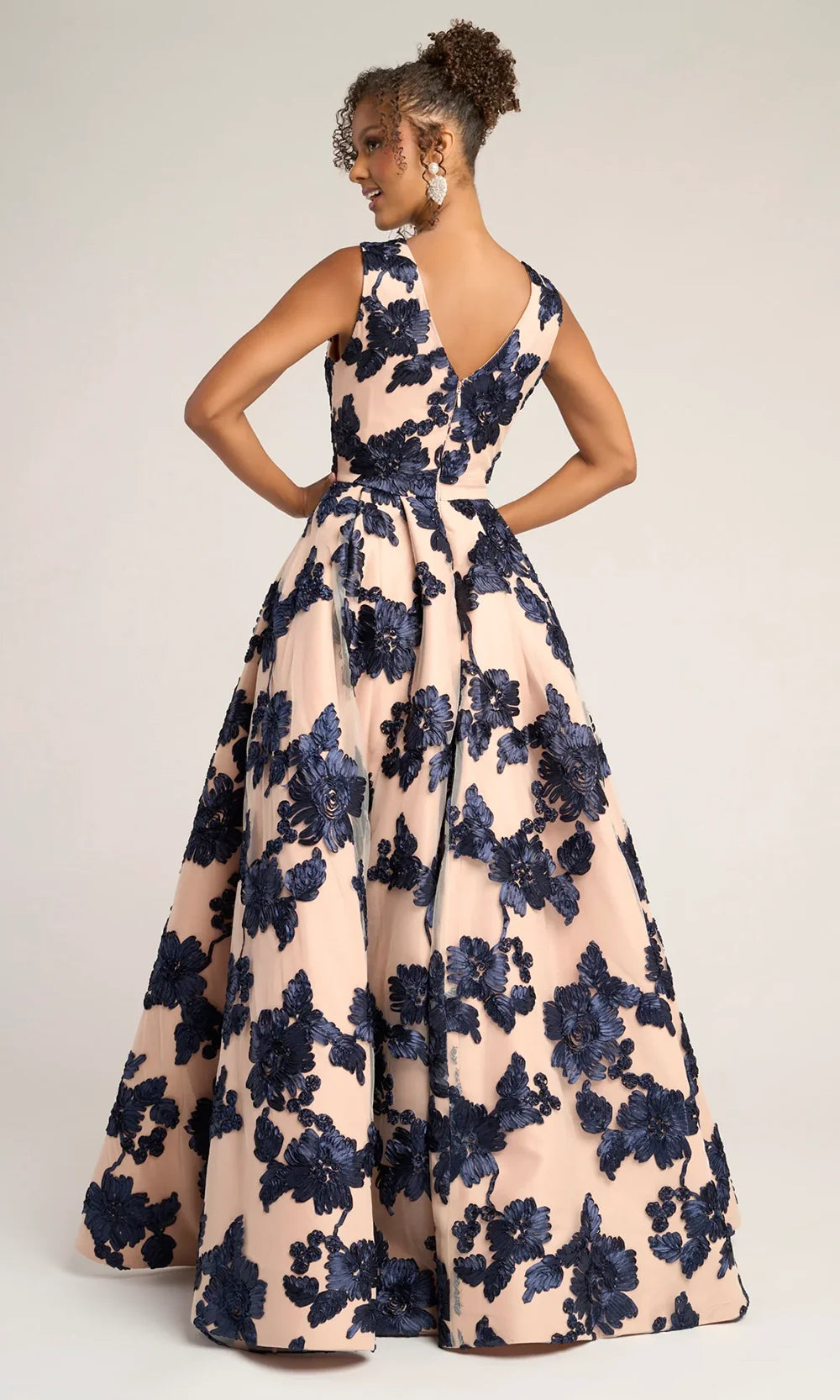 Portia and Scarlett PS26312E - Floral Textured A-Line Prom Gown Prom Dresses
