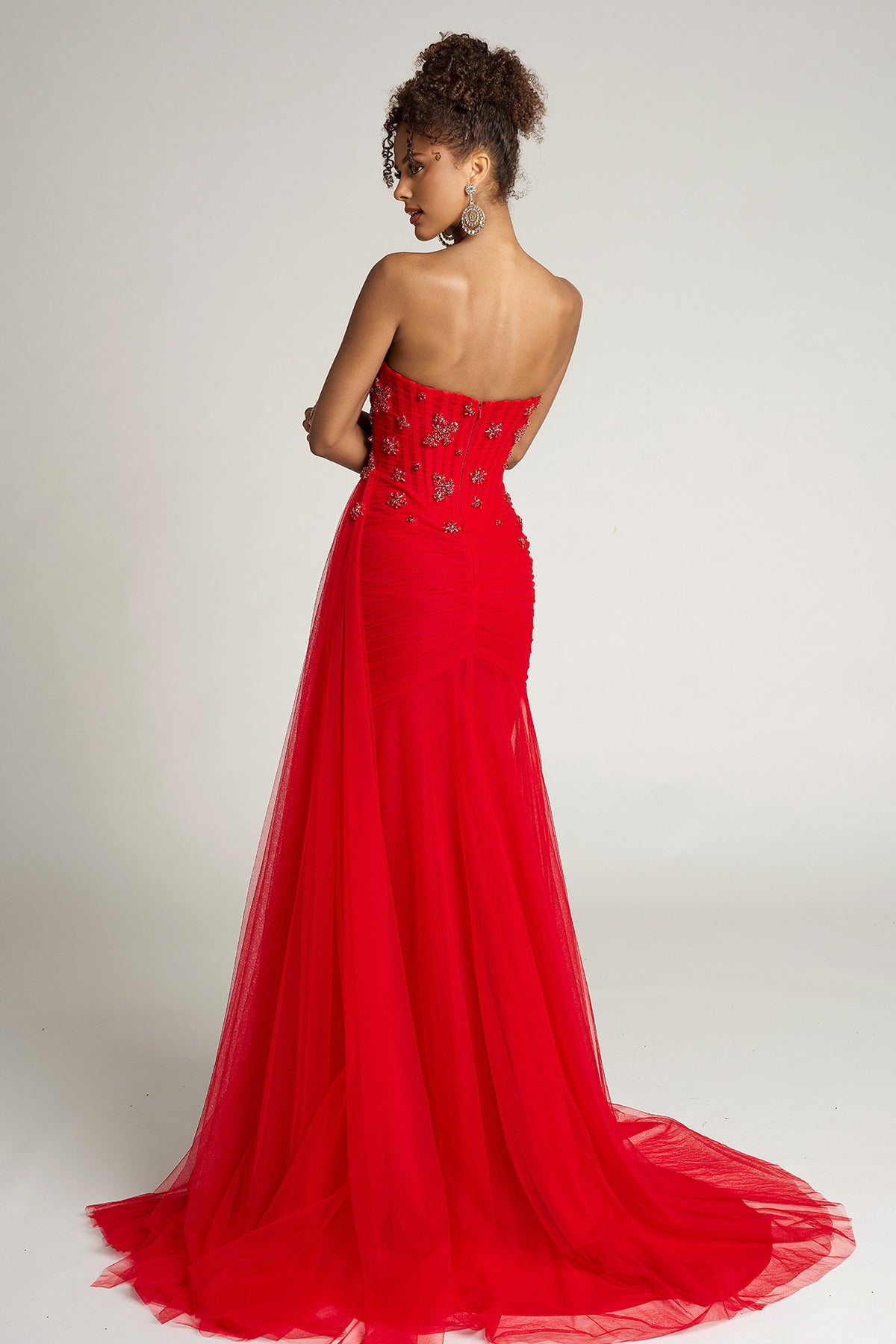 Portia and Scarlett PS26316E - Ruched Ornate Sparkle Sheath Dress