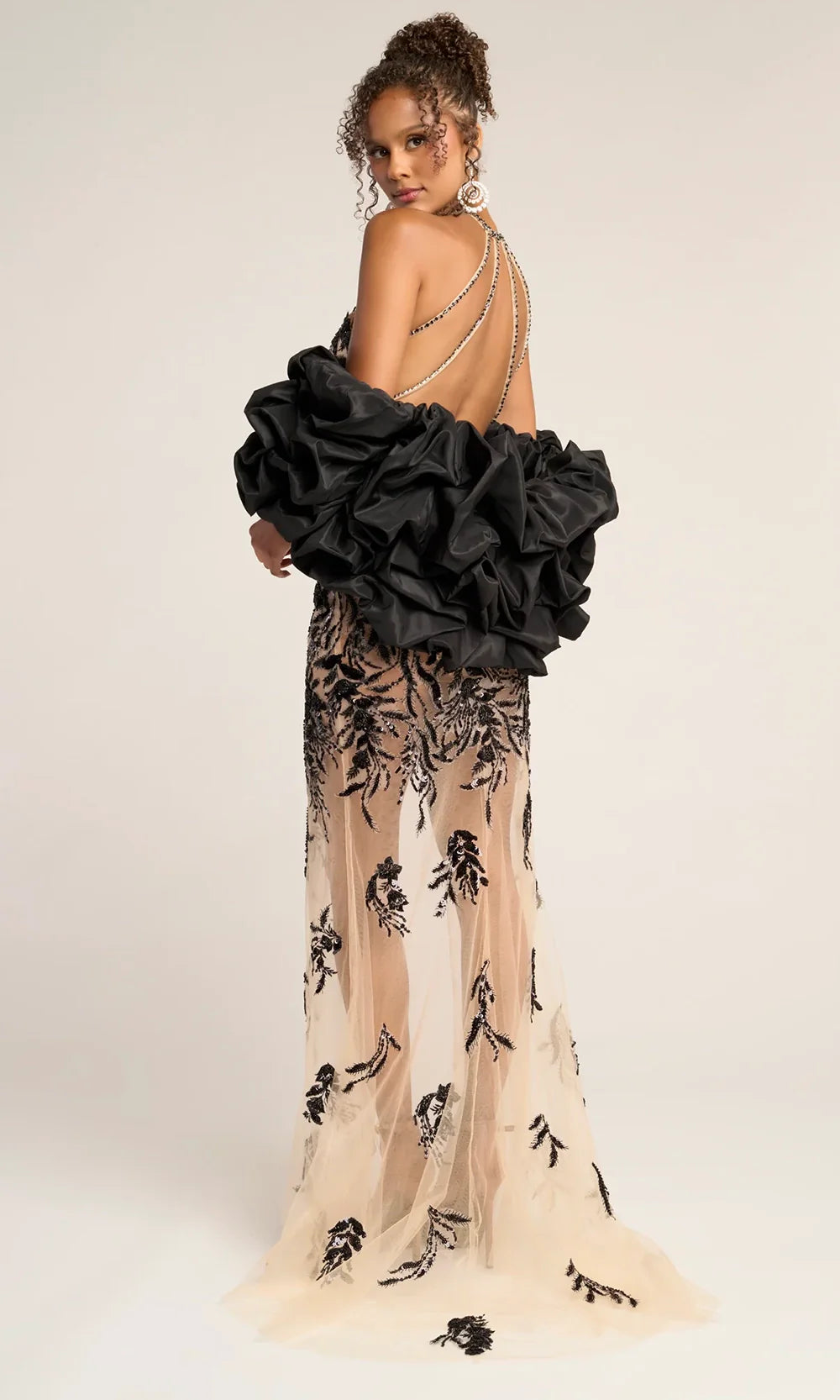 Portia and Scarlett PS26319E - Strappy Back Illusion Halter Gown Prom Dresses