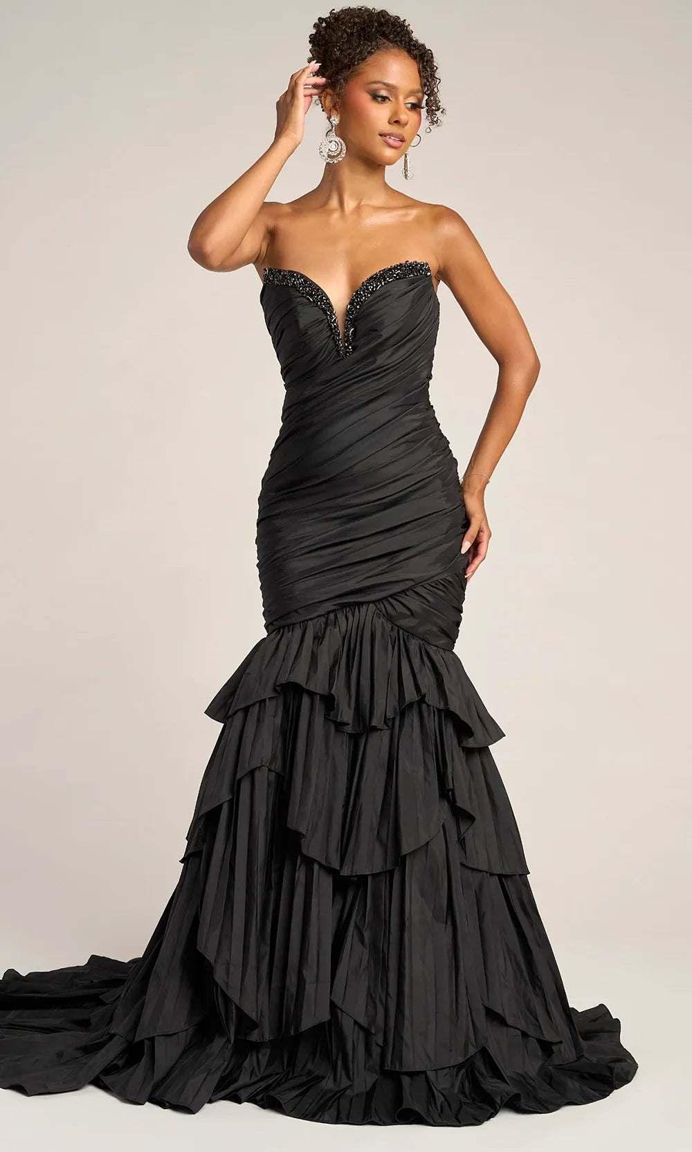 Portia and Scarlett PS26325E - Ruched Ruffle Mermaid Prom Gown Prom Dresses