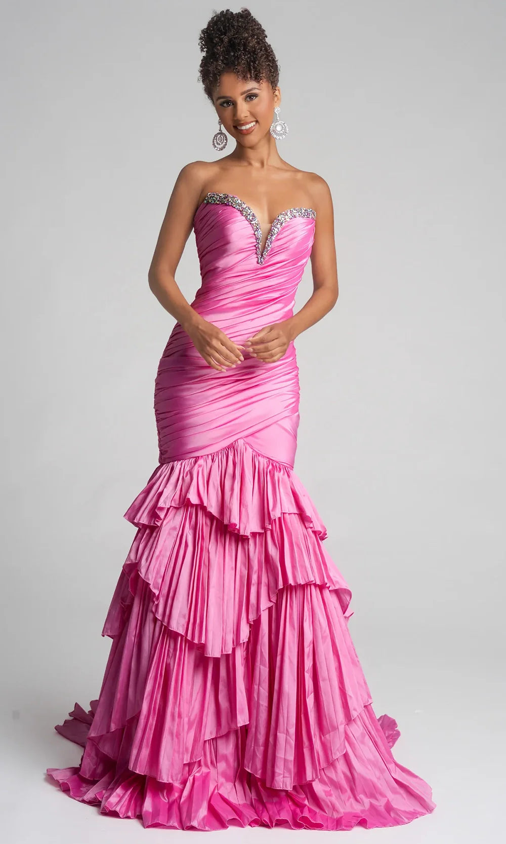 Portia and Scarlett PS26325E - Ruched Ruffle Mermaid Prom Gown Prom Dresses