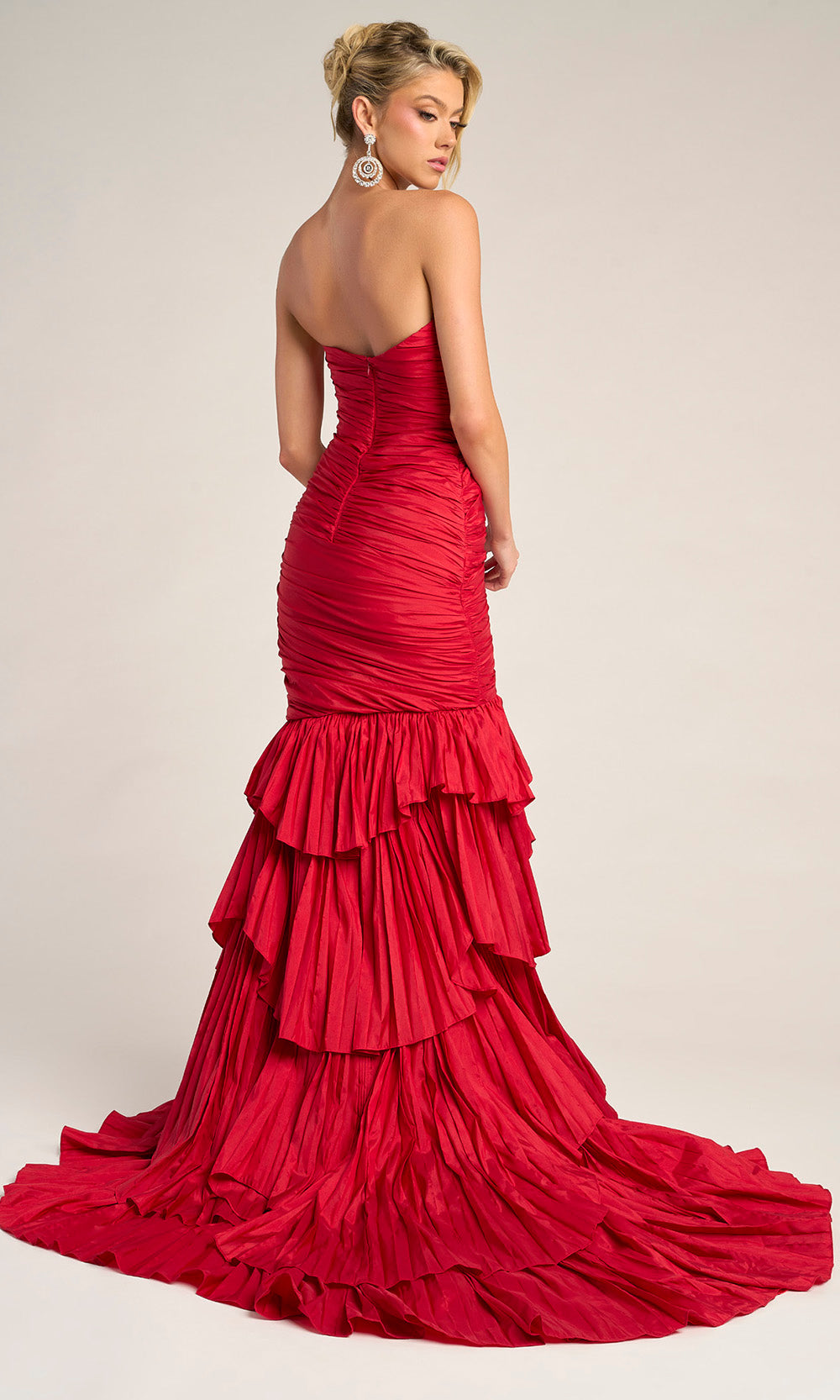 Portia and Scarlett PS26325E - Ruched Ruffle Mermaid Prom Gown Prom Dresses