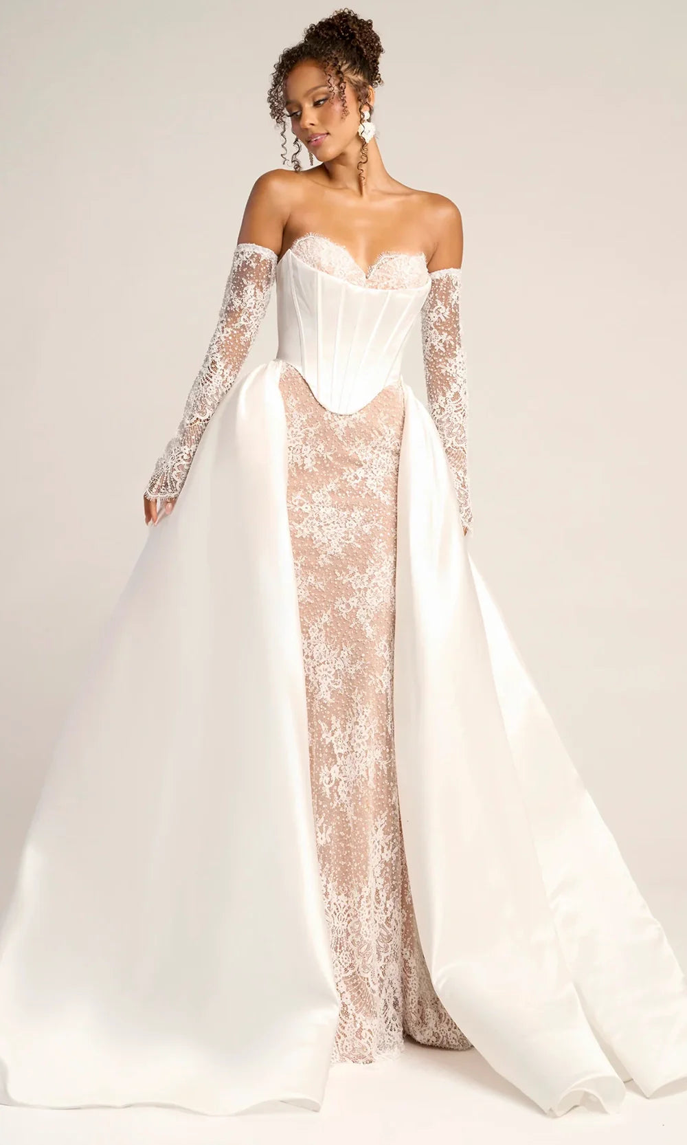 Portia and Scarlett PS26328E - Sweetheart Floral Lace Evening Dress Wedding Dresses