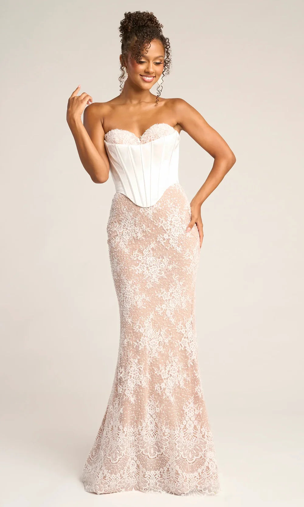 Portia and Scarlett PS26328E - Sweetheart Floral Lace Evening Dress Wedding Dresses