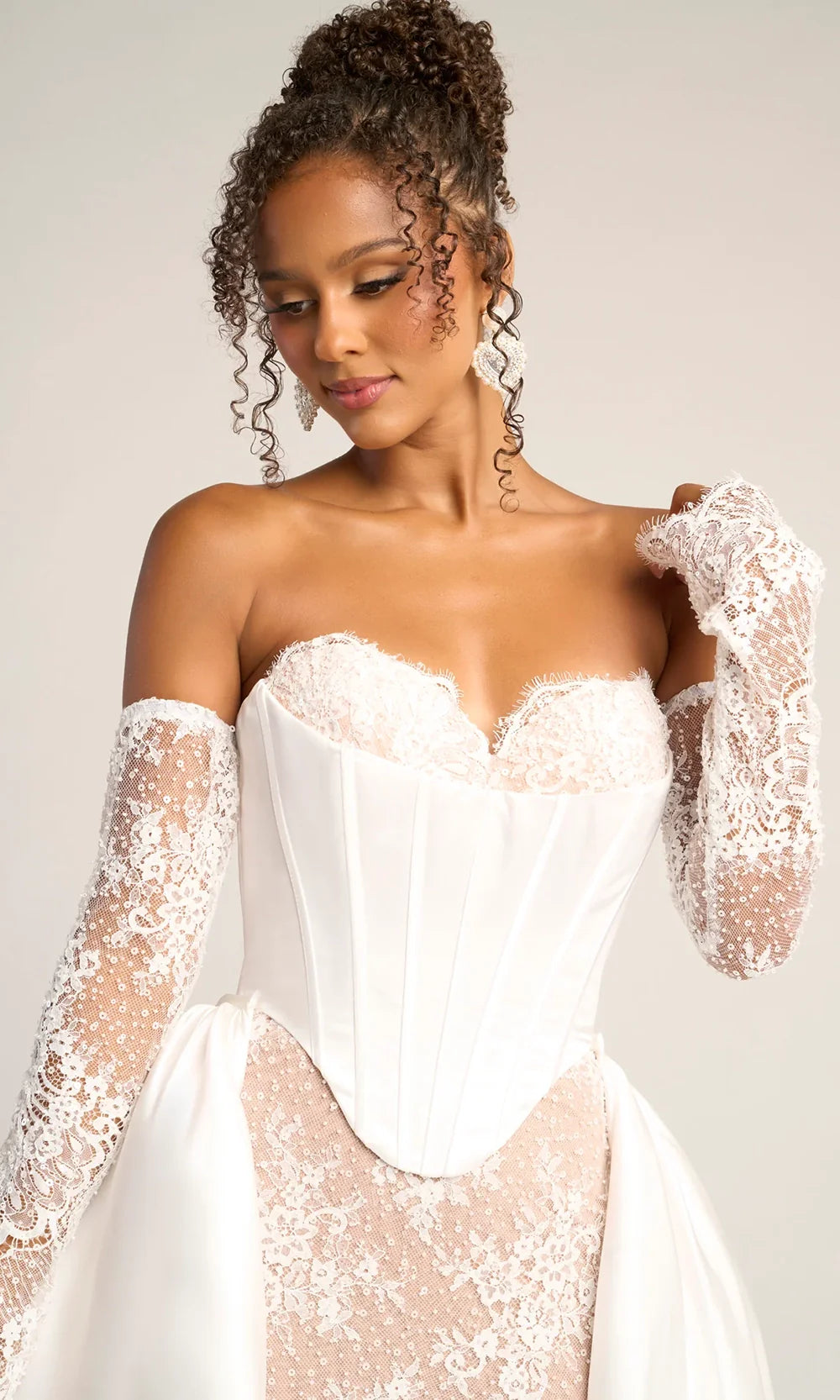 Portia and Scarlett PS26328E - Sweetheart Floral Lace Evening Dress Wedding Dresses