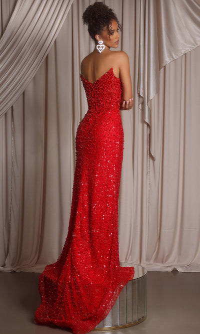 Portia and Scarlett PS26400C - Fully Beaded Strapless Fitted Dress Pageant Dresses