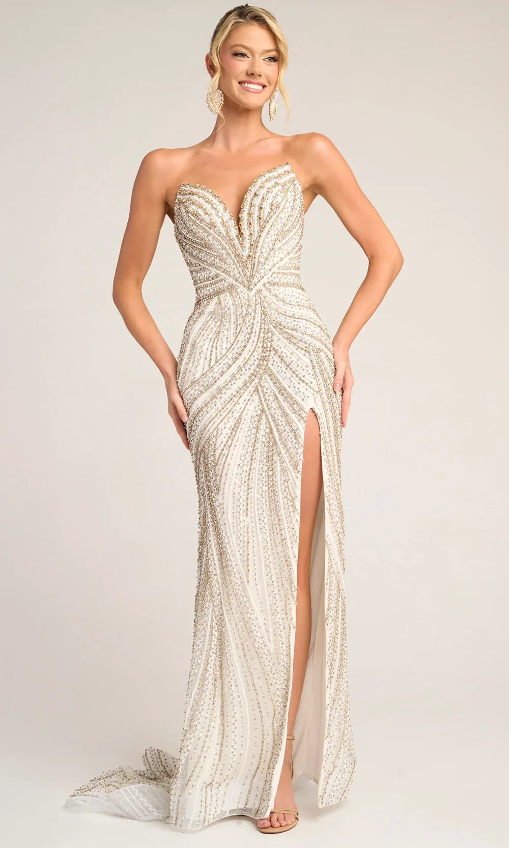 Portia and Scarlett PS26407C - Strapless Jeweled Evening Gown Prom Dresses