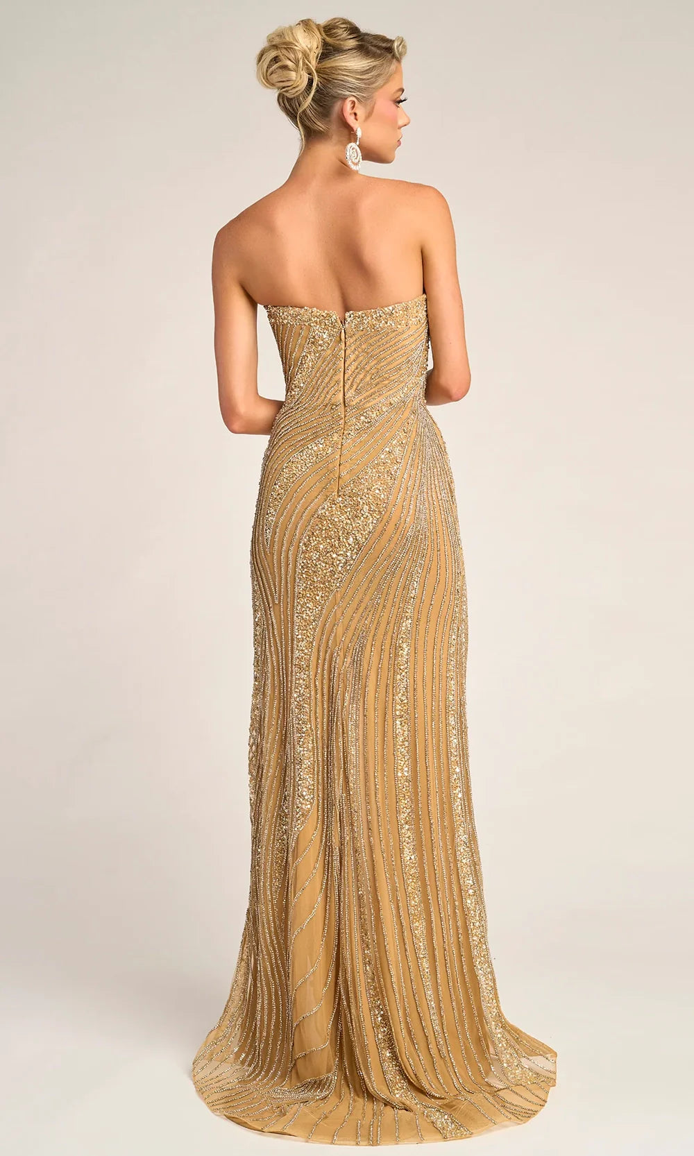 Portia and Scarlett PS26410C - Deep V-Neck Slit Fitted Dress Pageant Dresses