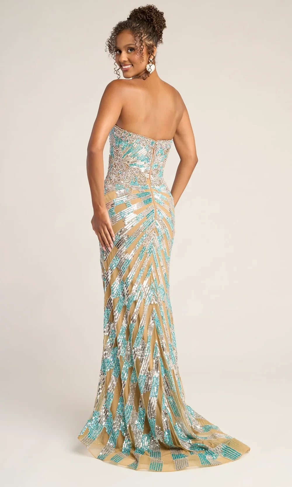 Portia and Scarlett PS26413C - Fitted Bodice Strapless Prom Dress