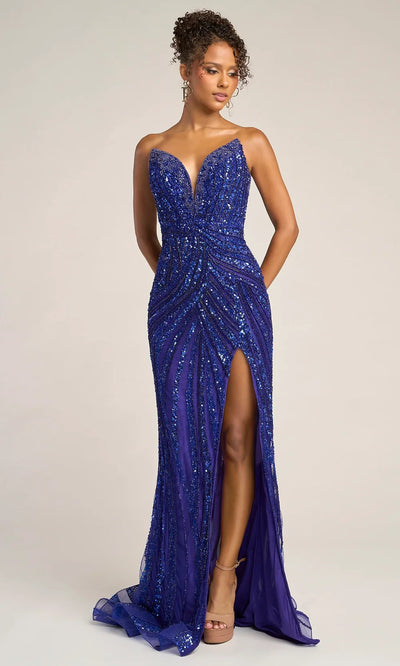 Portia and Scarlett PS26418C - Plunging V-Neck Sparkling Fitted Dress Prom Dresses