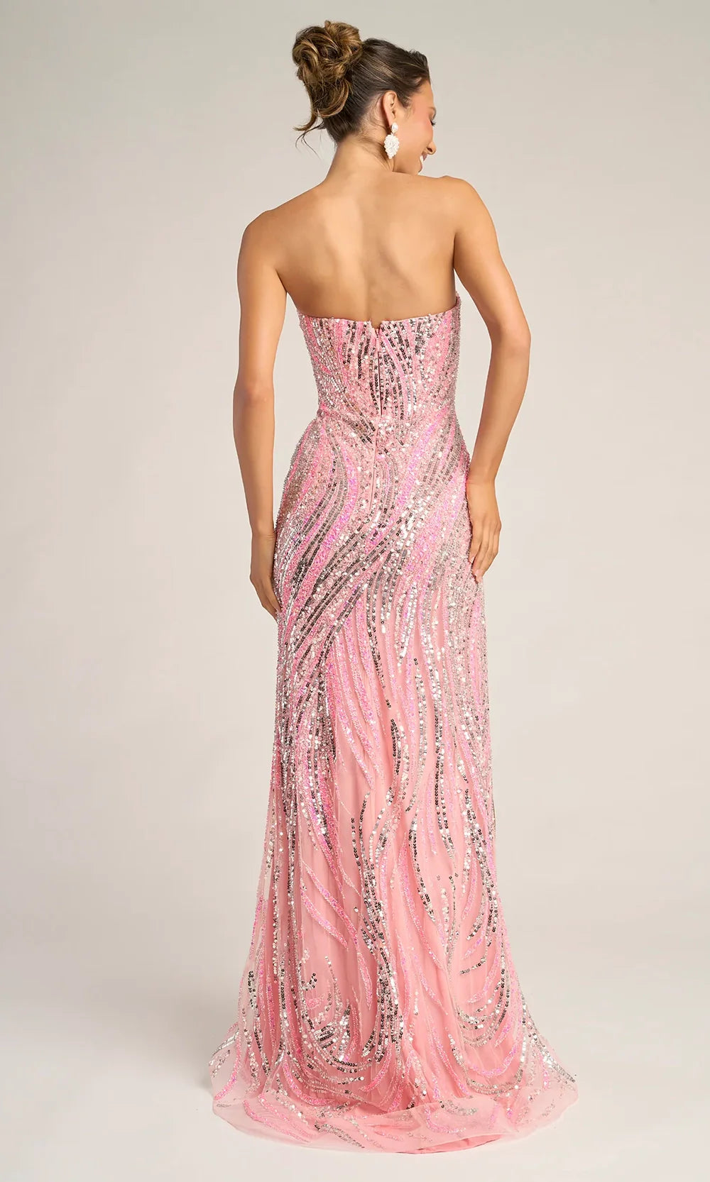 Portia and Scarlett PS26419C - Fully Embellished Strapless Slit Dress Prom Dresses