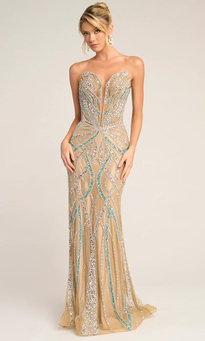 Portia and Scarlett PS26423C - Basque Waist Sweetheart Beaded Gown Prom Dresses