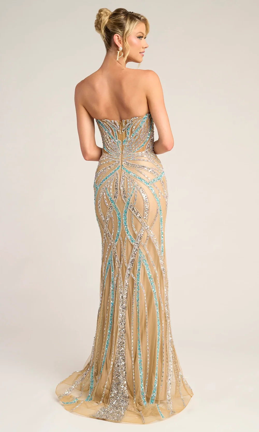 Portia and Scarlett PS26423C - Basque Waist Sweetheart Beaded Gown Prom Dresses