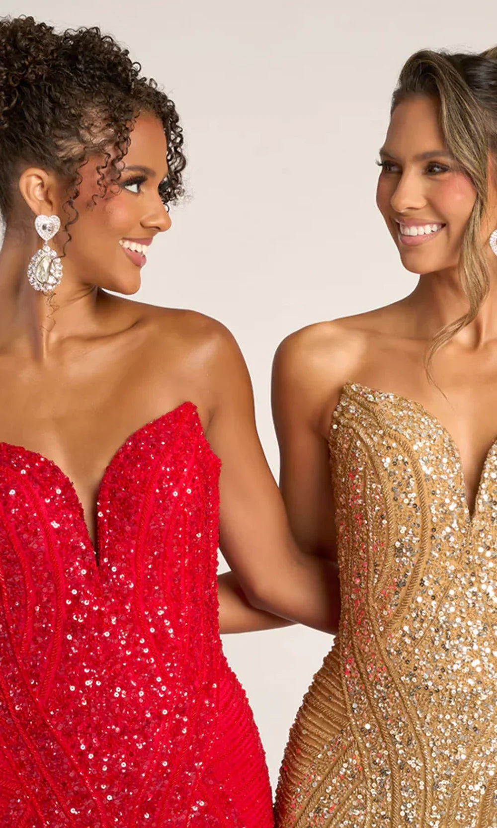Portia and Scarlett PS26424C - Fully Embellished Strapless Dress With Slit Pageant Dresses