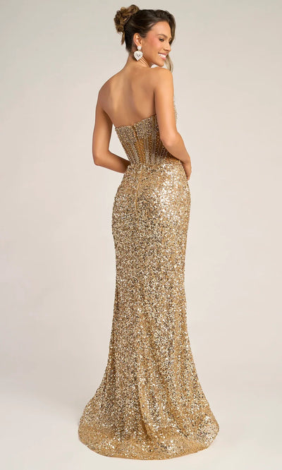 Portia and Scarlett PS26430C - Fitted Sparkling Prom Dress With Choker Prom Dresses