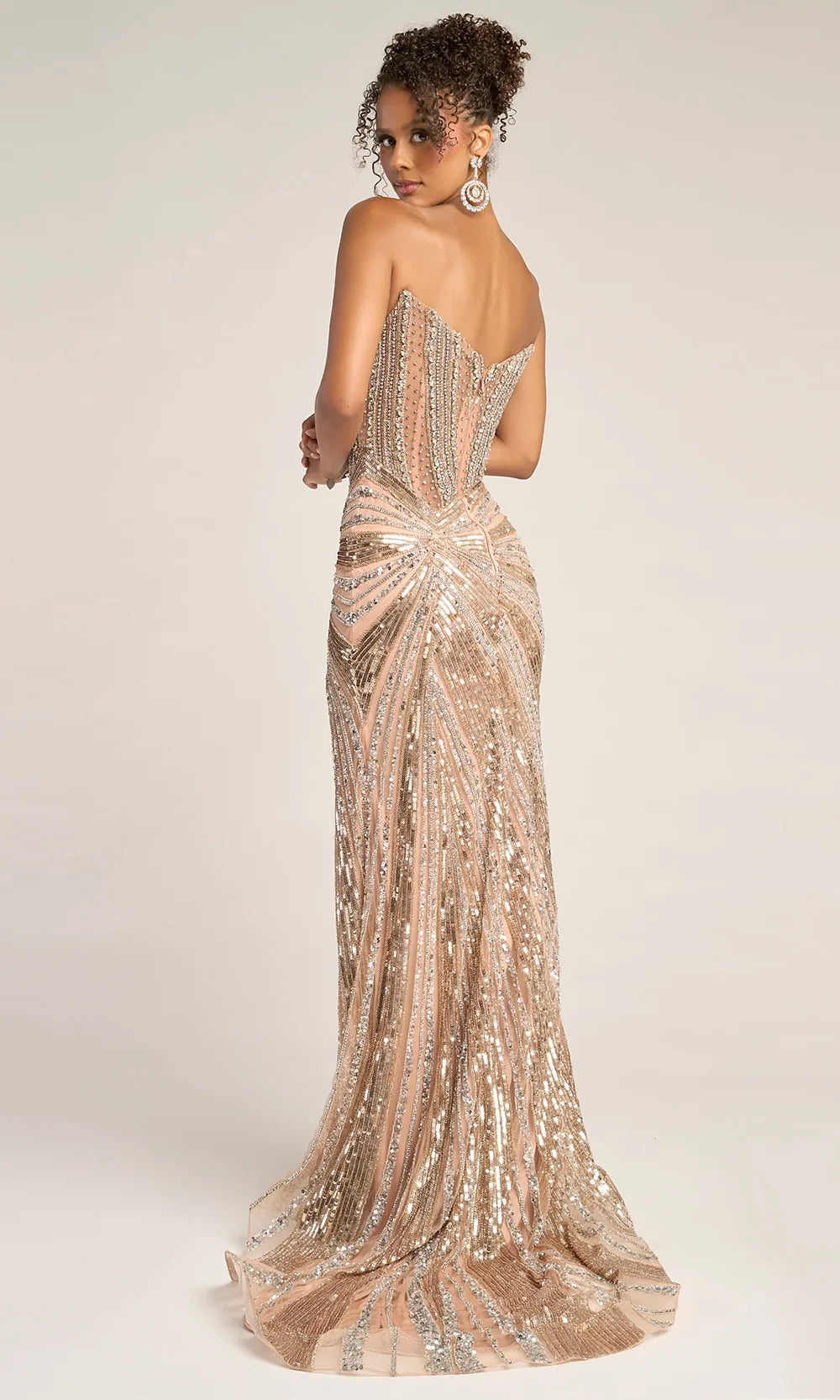 Portia and Scarlett PS26431C - Sheath Skirt Sparkly Long Dress Prom Dresses