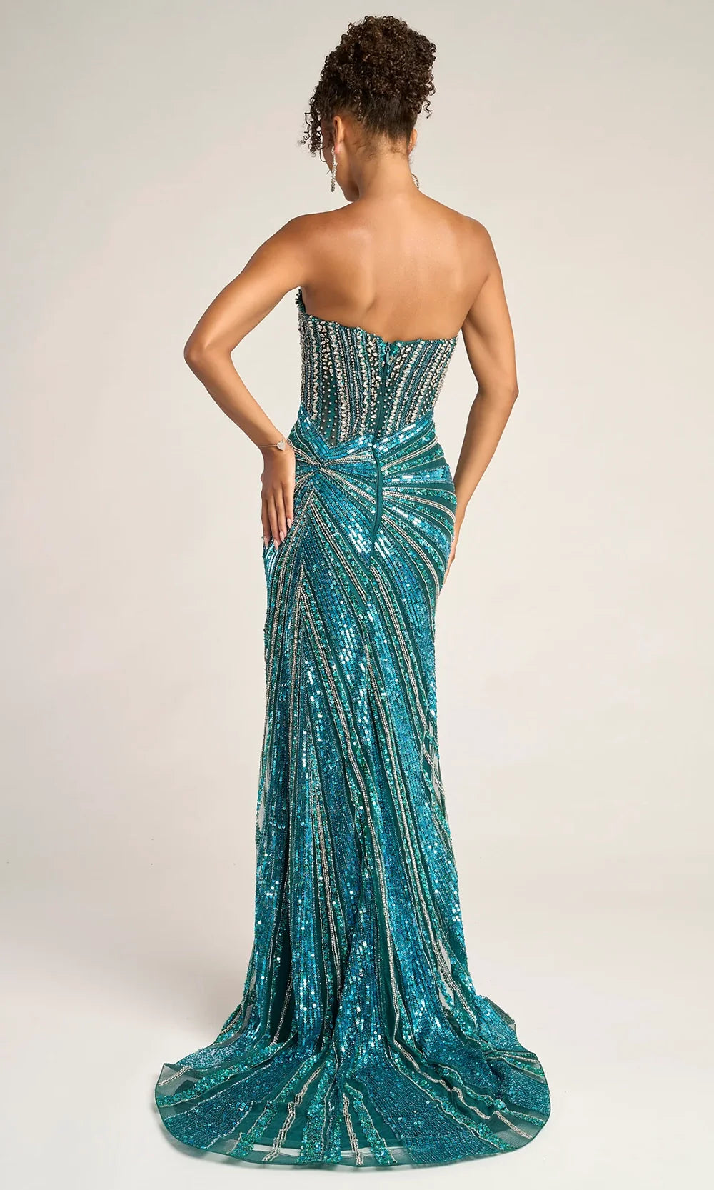 Portia and Scarlett PS26431C - Sheath Skirt Sparkly Long Dress Prom Dresses